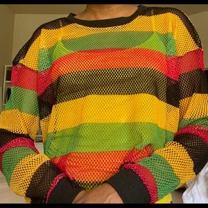 Multi-colored Cropped Jersey